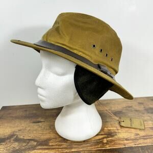FILSON INSULATED Packer Hat USA Made DARK TAN L NWT